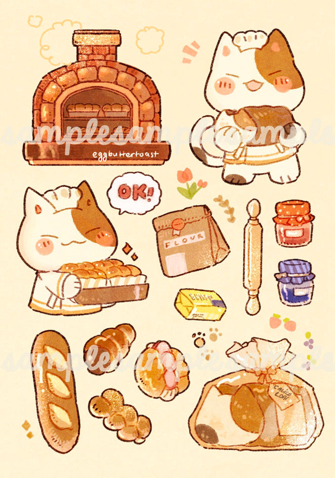 CALICO BAKERY STICKER SHEET