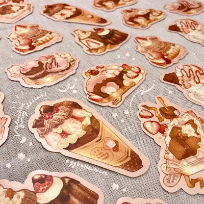 Valentine Dessert Bunny Sticker