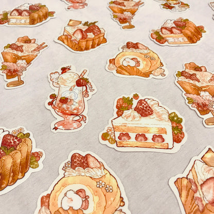 STRAWBERRY CREAM DIECUT STICKER A