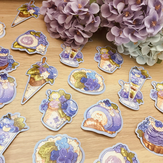 Hydrangea Dessert Bunny Sticker