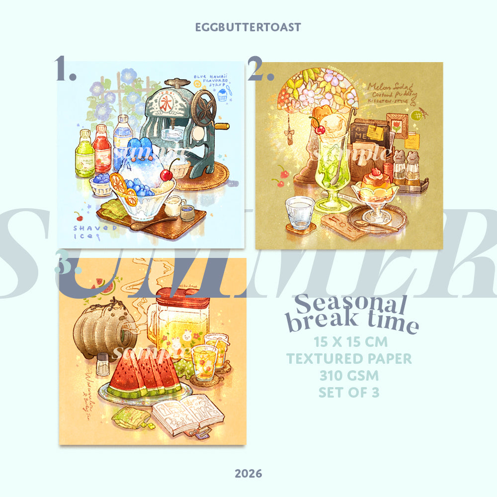 [BREAK TIME series] Summer ed. prints SET