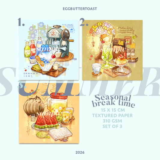 [BREAK TIME series] Summer ed. prints SET