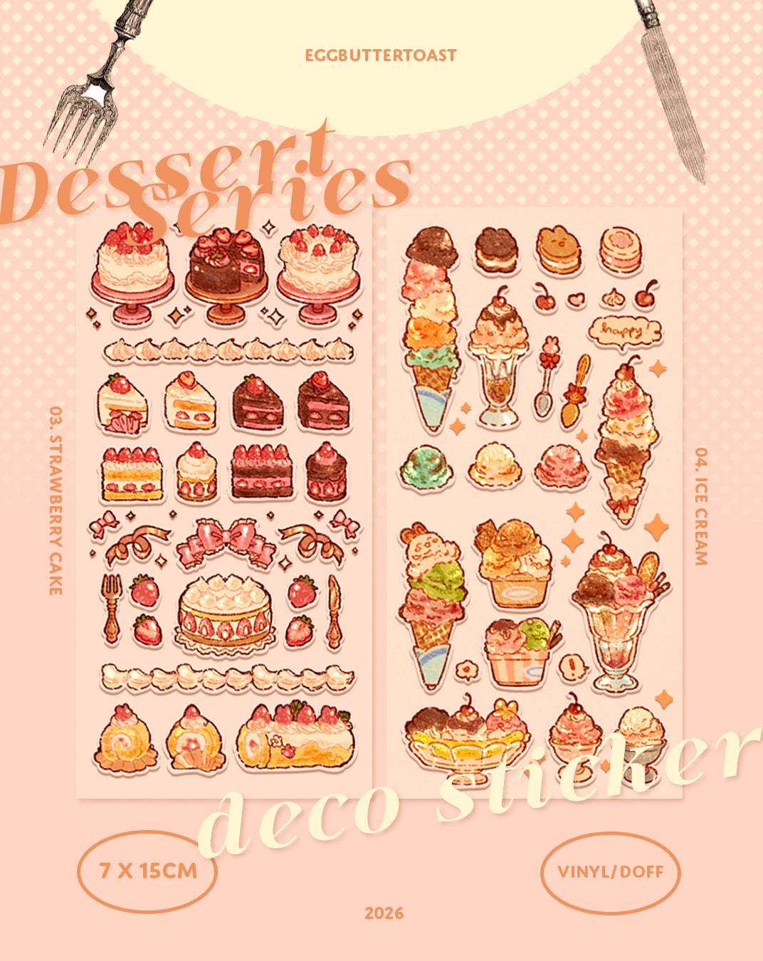 Dessert series mini deco sticker