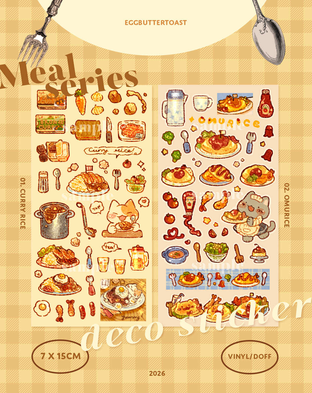 Meal series mini deco-sticker