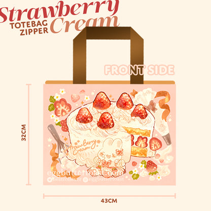 STRAWBERRY CREAM TOTEBAG