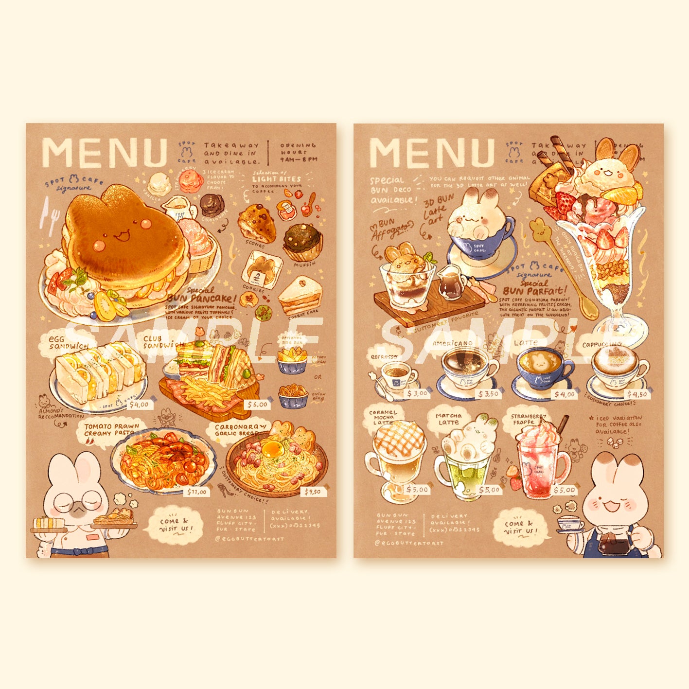 SPOT CAFE MENU PRINTS
