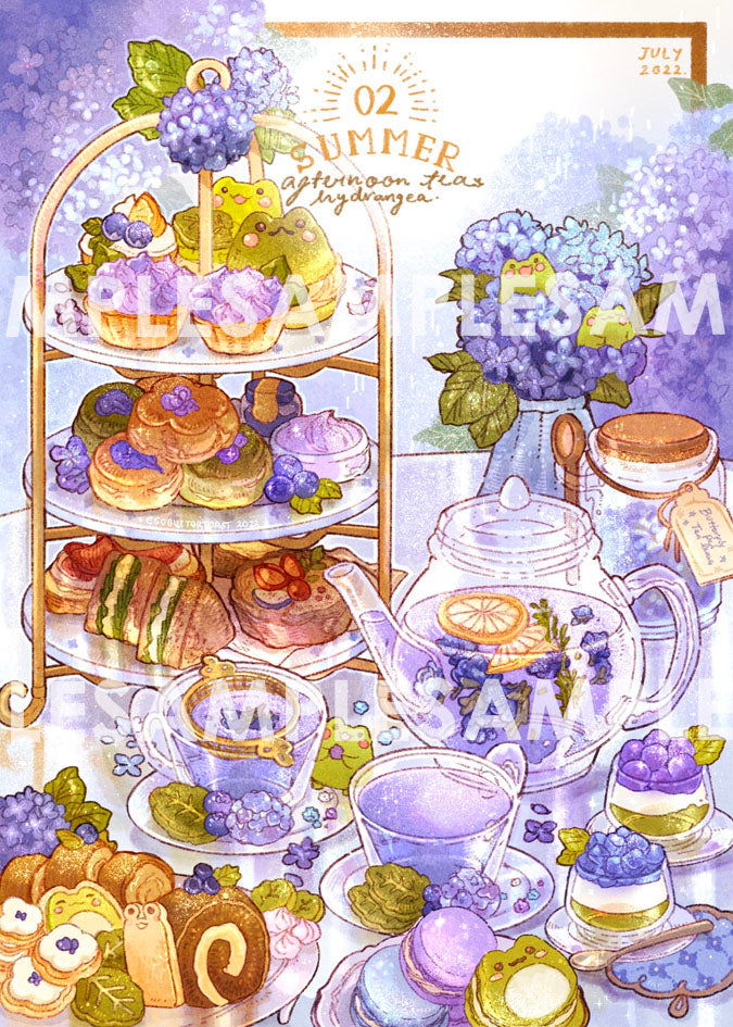 [SET] SUMMER TEATIME prints and sticker