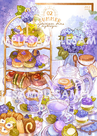 [SET] SUMMER TEATIME prints and sticker