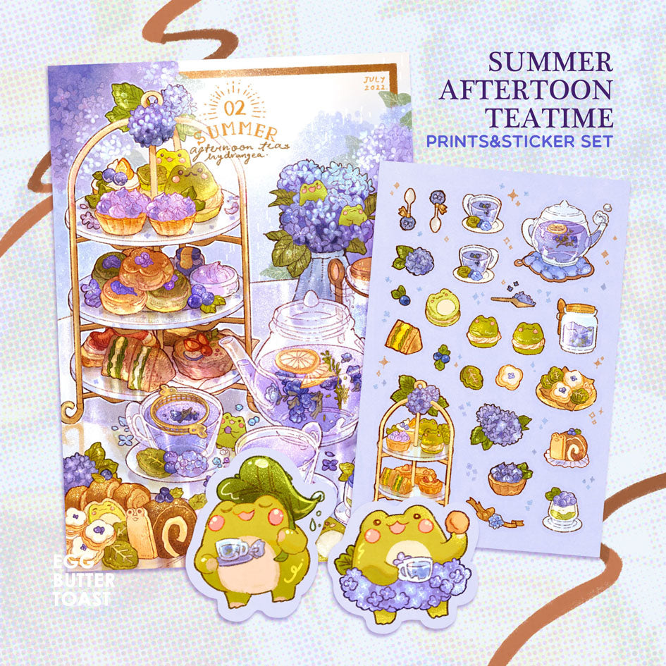 [SET] SUMMER TEATIME prints and sticker