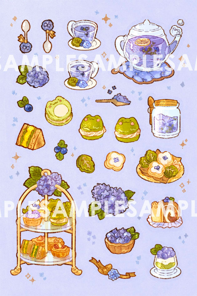 [SET] SUMMER TEATIME prints and sticker