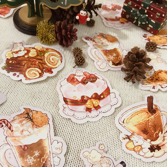 Winter Bunny Dessert Sticker