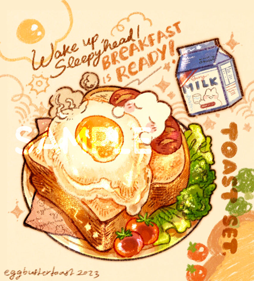 "Wake up, Sleepyhead!" BREAKFAST SET KEYCHAIN